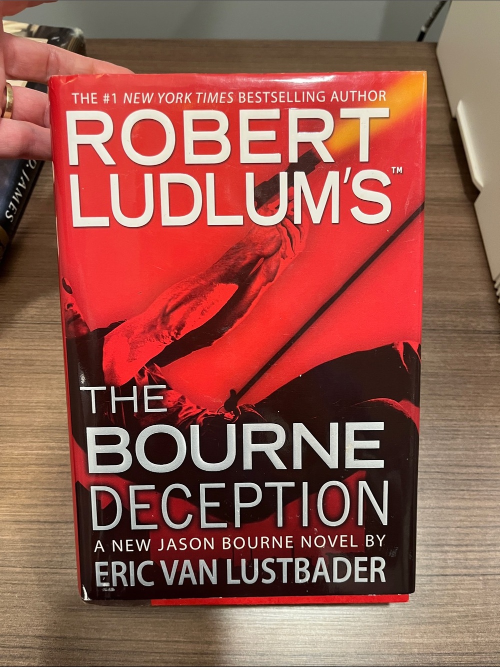 The Bourne Deception by Eric Van Lustbader Red Hardcover Book‎ Cover Art